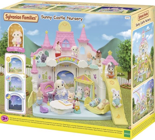 Sylvanian Families 5743 - Sunny Castle Nursery, Erlebniskindergarten Sonnenschloss, Spielset, Puppenhaus