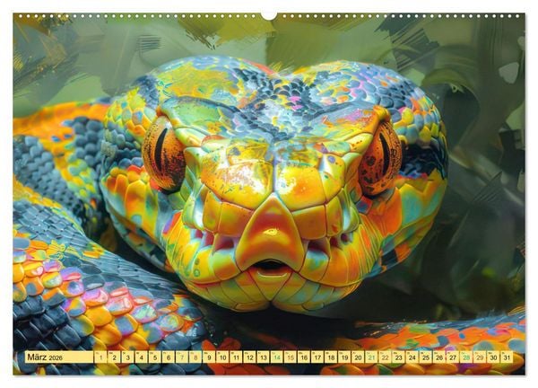 Produktbild: Tiere im Pop Art Kleid (hochwertiger Premium Wandkalender 2026 DIN A2 quer), Kunstdruck in Hochglanz