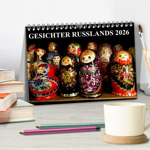 Produktbild: GESICHTER RUSSLANDS 2026 (Tischkalender 2026 DIN A5 quer), CALVENDO Monatskalender