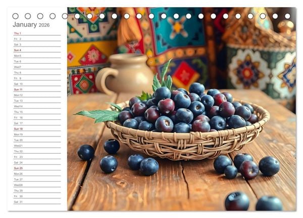 Produktbild: Superfood Dreams - AI art for gourmets (Desk Calendar 2026 DIN A5 landscape), CALVENDO 12 Month DeskCalendar