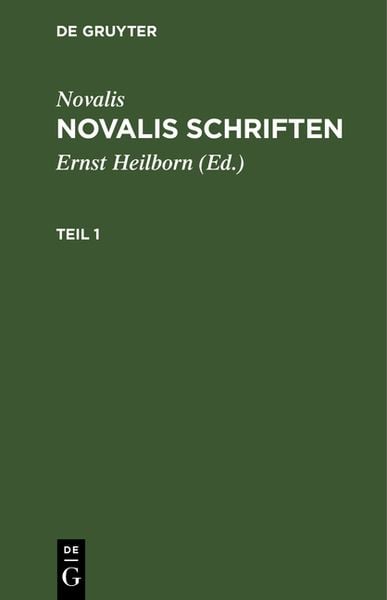 Produktbild: Novalis Schriften. Teil 1