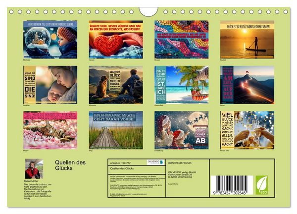 Produktbild: Quellen des Gl&uuml;cks (Wandkalender 2026 DIN A4 quer), CALVENDO Monatskalender