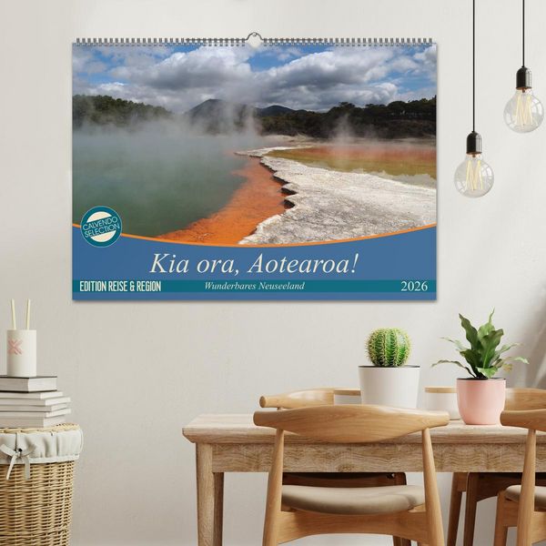 Produktbild: Kia ora, Aotearoa - Wunderbares Neuseeland (Wandkalender 2026 DIN A2 quer), CALVENDO Monatskalender
