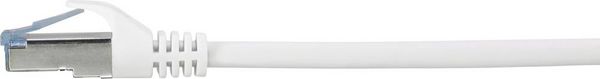 Produktbild: Renkforce RF-5044036 RJ45 Patchkabel CAT 6a S/FTP 5.00 m Wei&szlig; mit Rastnasenschutz, Flammwidrig 1 St.