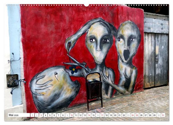 Produktbild: Gesichter Kubas - Havanna Graffiti (hochwertiger Premium Wandkalender 2026 DIN A2 quer), Kunstdruck in Hochglanz