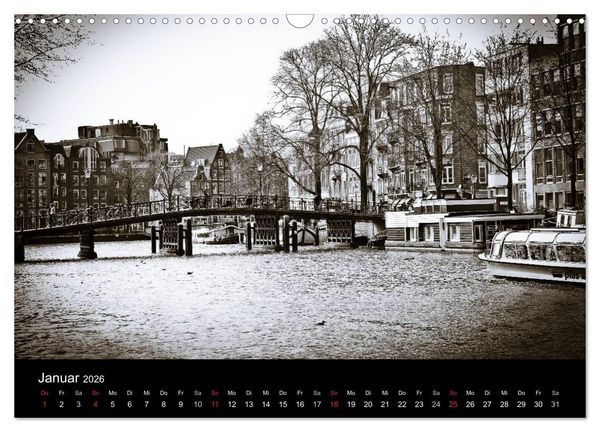 Produktbild: Amsterdam 2026 (Wandkalender 2026 DIN A3 quer), CALVENDO Monatskalender