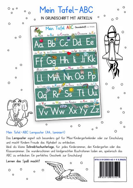 Produktbild: Mein Tafel-ABC in Grundschrift mit Artikeln