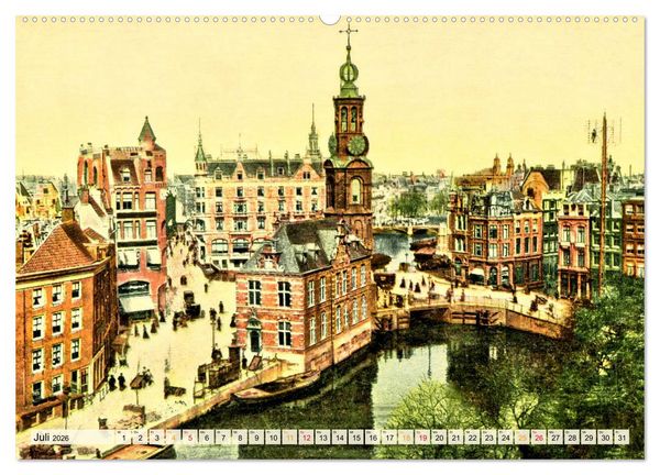 Produktbild: Amsterdam um 1900 (Wandkalender 2026 DIN A2 quer), CALVENDO Monatskalender