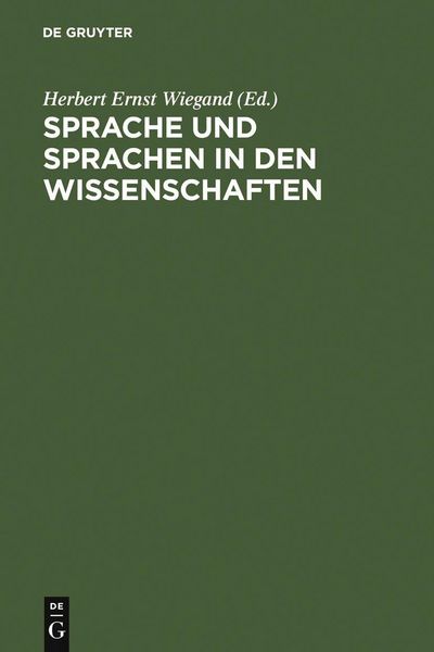 Produktbild: Sprache und Sprachen in den Wissenschaften