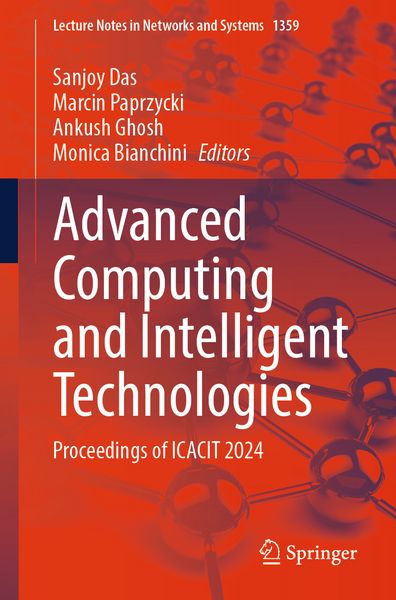 Produktbild: Advanced Computing and Intelligent Technologies