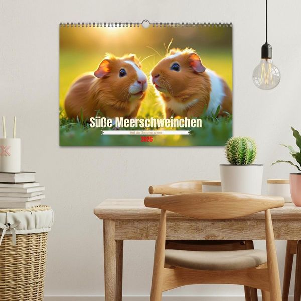 Produktbild: S&uuml;&szlig;e Meerschweinchen (Wandkalender 2026 DIN A3 quer), CALVENDO Monatskalender
