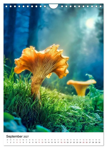 Produktbild: Pilzzeit - Leben auf dem Waldboden (Wandkalender 2027 DIN A4 hoch), CALVENDO Monatskalender