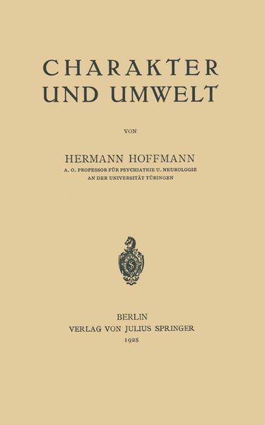 Produktbild: Charakter und Umwelt