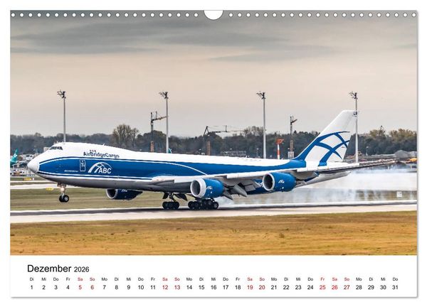 Produktbild: Planespotting am Flughafen M&uuml;nchen (Wandkalender 2026 DIN A3 quer), CALVENDO Monatskalender