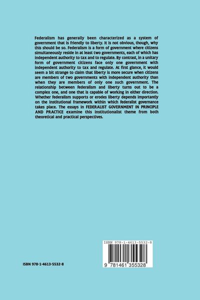 Produktbild: Federalist Government in Principle and Practice