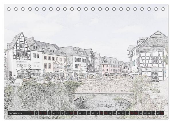 Produktbild: MAL-TOUR Deutschland (Tischkalender 2026 DIN A5 quer), CALVENDO Monatskalender
