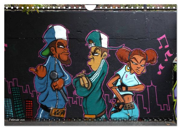 Produktbild: Stra&szlig;enkunst in New York - Graffiti und Murals (Wandkalender 2026 DIN A4 quer), CALVENDO Monatskalender