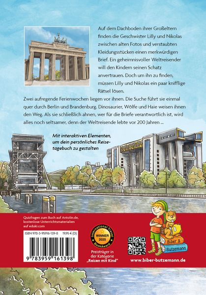 Produktbild: Schatzsuche in Berlin und Brandenburg - Lilly, Nikolas und das Geheimnis des Weltreisenden