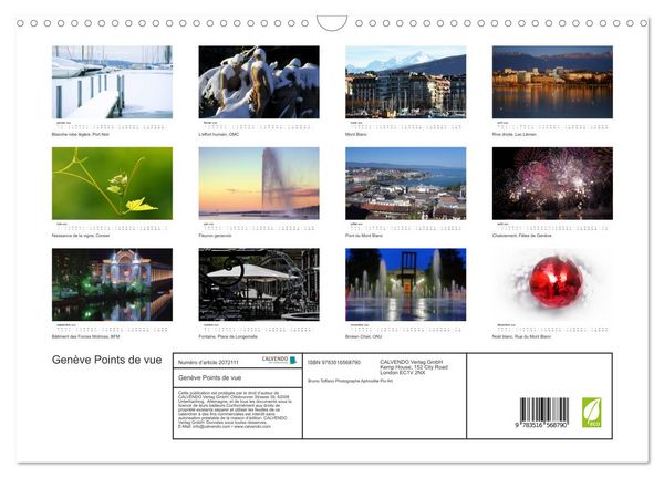 Produktbild: Gen&egrave;ve Points de vue (Calendrier mural 2026 DIN A3 vertical), CALVENDO calendrier mensuel