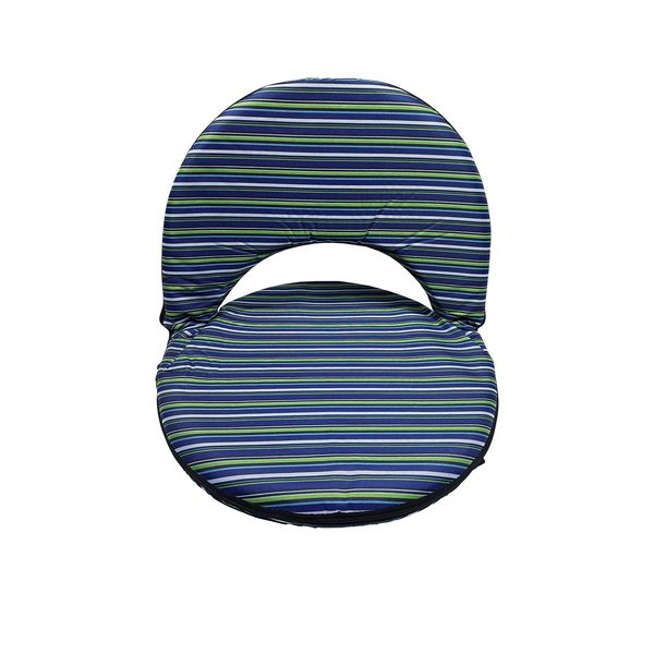 Produktbild: HTI-Living Bodensessel Rund Gestreift Blau Gr&uuml;n Verstellbar Indoor Outdoor bis 150 kg