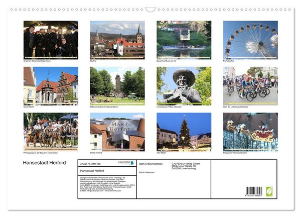 Produktbild: Hansestadt Herford (Wandkalender 2026 DIN A2 quer), CALVENDO Monatskalender