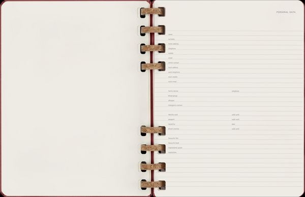 Produktbild: Moleskine Undatierter Life Kalender Mit Spiralbindung, Xl, Wochen-Monatskalender, Fester Einband, Crush Cherry