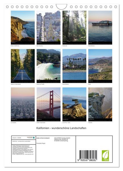 Produktbild: Kalifornien - wundersch&ouml;ne Landschaften (Wandkalender 2026 DIN A4 hoch), CALVENDO Monatskalender