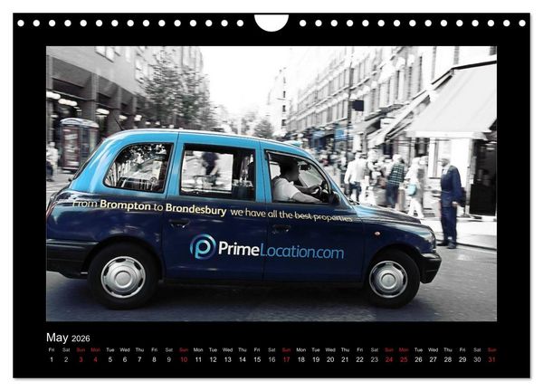 Produktbild: Taxis in London / UK-Version (Wall Calendar 2026 DIN A4 landscape), CALVENDO 12 Month Wall Calendar