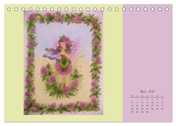 Produktbild: Blumen Elfen (Tischkalender 2026 DIN A5 quer), CALVENDO Monatskalender