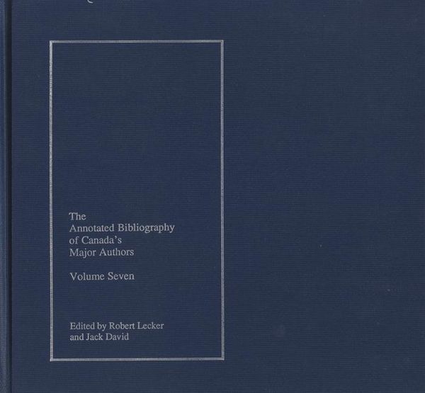 Produktbild: The Annotated Bibliography of Canada's Major Authors