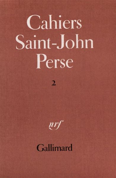Produktbild: Cahiers Saint-John Perse. 2