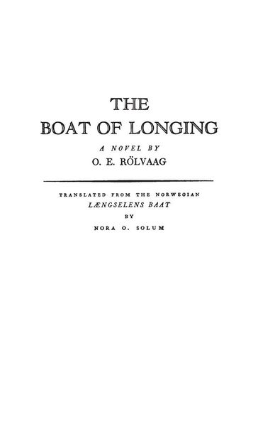 Produktbild: The Boat of Longing