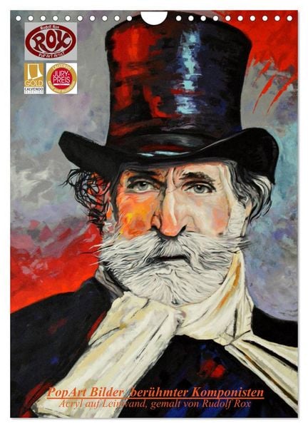 PopArt Bilder berühmter Komponisten (Wandkalender 2026 DIN A4 hoch), CALVENDO Monatskalender