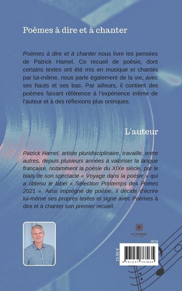 Produktbild: Patrick Hamel: Po&egrave;mes &agrave; dire et &agrave; chanter