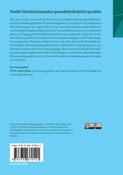 Produktbild: Flexible Dienstleistungsarbeit gesundheitsf&ouml;rderlich gestalten