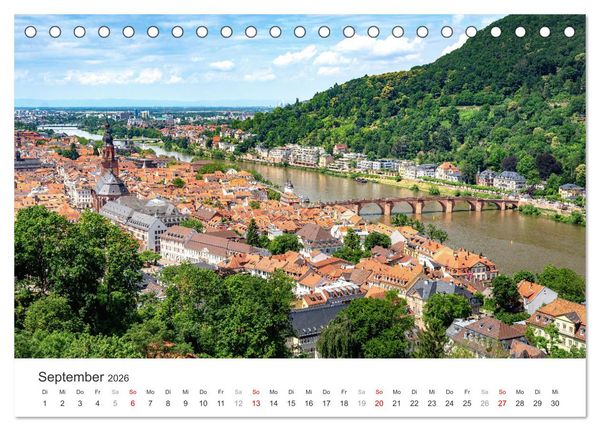 Produktbild: Heidelberg im Fokus (Tischkalender 2026 DIN A5 quer), CALVENDO Monatskalender