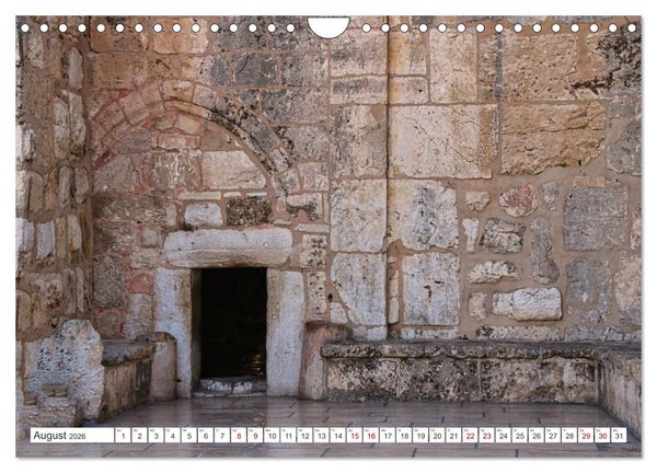 Produktbild: Biblische Orte in Israel mit Bibelstellen (Wandkalender 2026 DIN A4 quer), CALVENDO Monatskalender