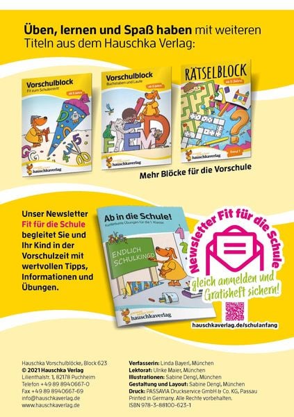 Produktbild: Vorschulblock ab 5 Jahre für Junge und Mädchen - Konzentration und Wahrnehmung