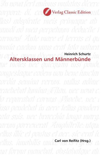 Produktbild: Schurtz, H: Altersklassen und M&auml;nnerb&uuml;nde