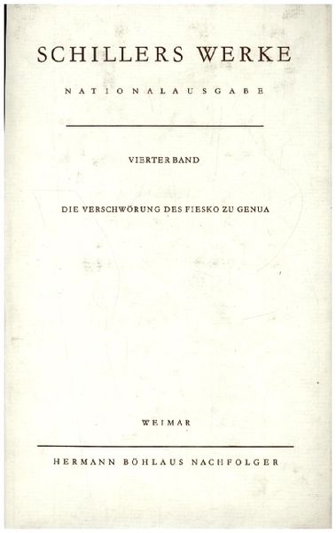 Produktbild: Schillers Werke. Nationalausgabe