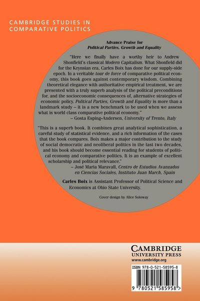 Produktbild: Political Parties, Growth and Equality