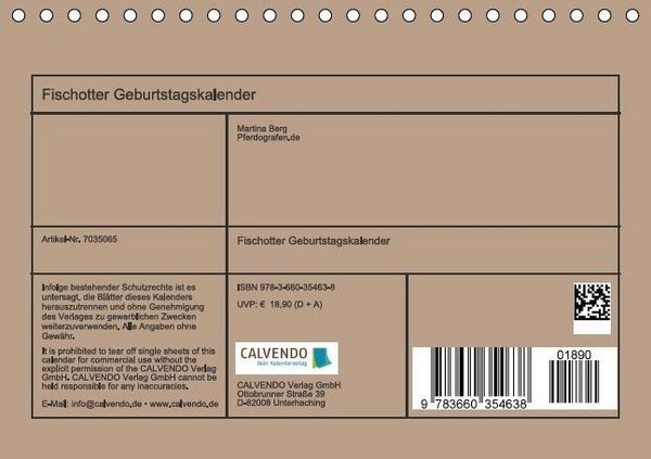 Produktbild: Fischotter Geburtstagskalender (Tischkalender immerw&auml;hrend DIN A5 quer)
