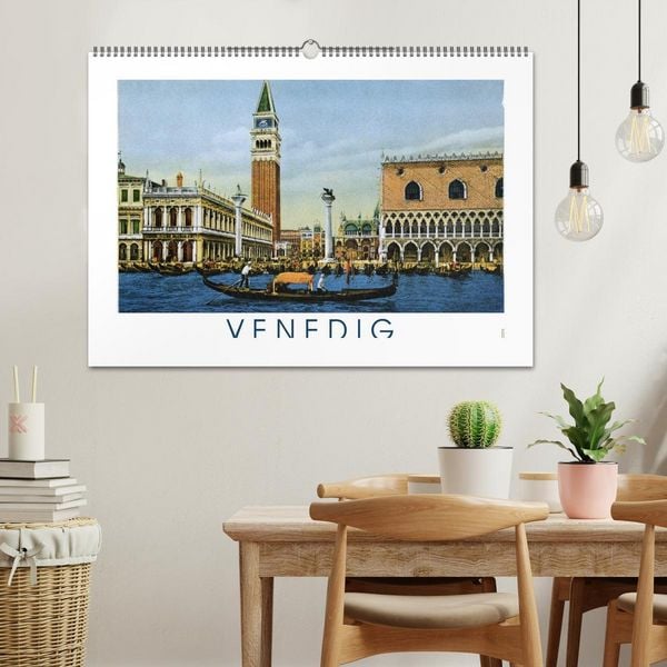 Produktbild: Erinnerungen an das alte Venedig: Historische Stiche von der Lagunenstadt (Wandkalender 2026 DIN A2 quer), CALVENDO Monatskalender