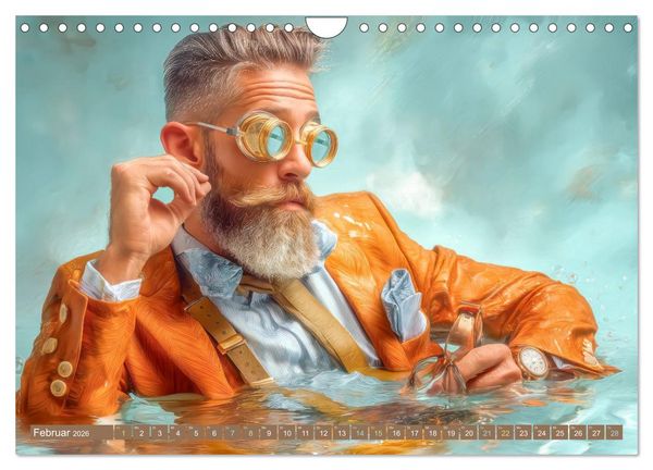 Produktbild: Dandy und Retro Vintage - Portraits mit Humor (Wandkalender 2026 DIN A4 quer), CALVENDO Monatskalender