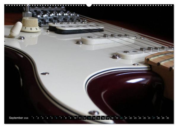 Produktbild: KULT GITARRE - Richie Sambora Stratocaster (hochwertiger Premium Wandkalender 2026 DIN A2 quer), Kunstdruck in Hochglanz