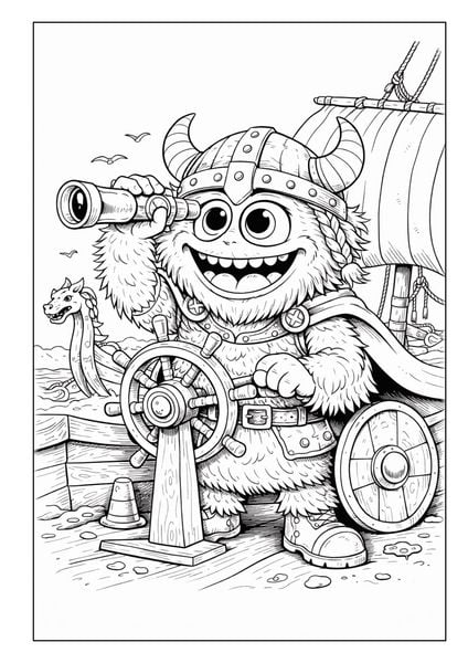 Produktbild: Monster Malbuch f&uuml;r Kinder ab 6 Jahren mit 50 sch&ouml;nen Ausmalmotiven