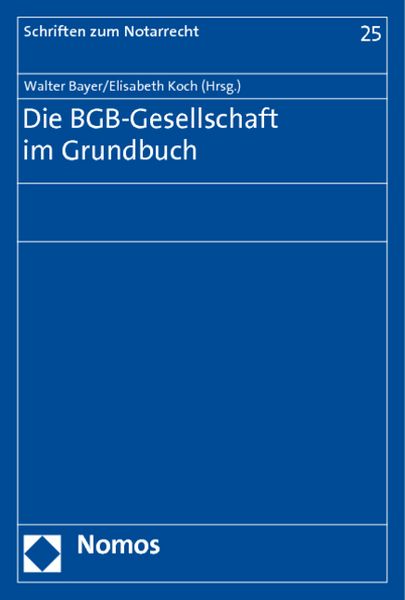 Produktbild: Die BGB-Gesellschaft im Grundbuch