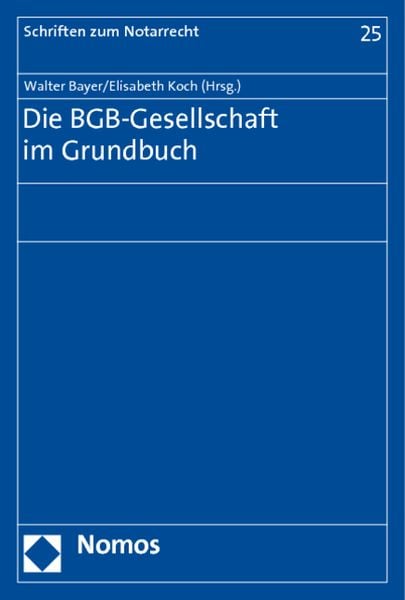 Produktbild: Die BGB-Gesellschaft im Grundbuch