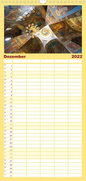 Produktbild: Familienplaner Sankt Petersburg (Wandkalender 2022 , 21 cm x 45 cm, hoch)