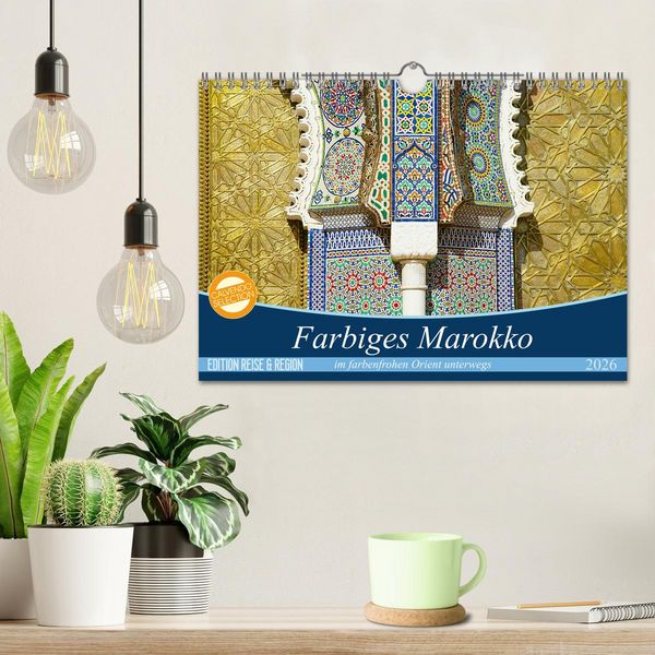 Produktbild: Farbiges Marokko (Wandkalender 2026 DIN A4 quer), CALVENDO Monatskalender